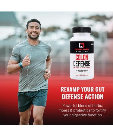 Digestive Supplements - Colon Cleanse Detox for Optimal Gut Health | Cascara Sagrada Senna Leaf & Psyllium Husk | 30 Capsule Bowel Cleanse - Buy Online on GoSupps.com