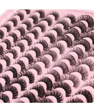 WIWOSEO 3D Faux Mink False Eyelashes - Russian Strip Lashes, 6 Styles, 15-18MM, 48 Pairs - Buy Online on GoSupps.com