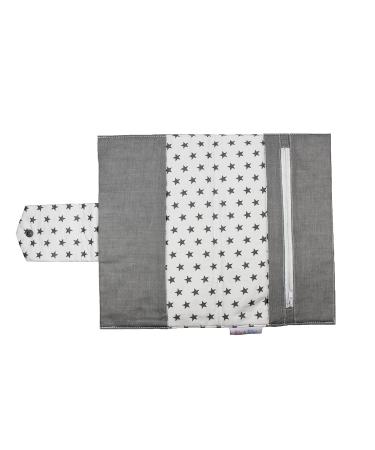 Filia & Filius Baby Diaper Bag Set with Pacifier Bag & Strap - Gray Stars | Stylish & Functional Diaper Bags for On-the-Go Parents - Buy Online on GoSupps.com