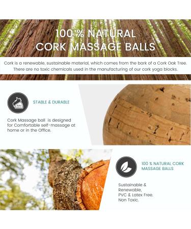 Unbranded Cork Massage Balls for Trigger Point Therapy | Yoga Studio Deep Tissue Relief - 3cm - Buy Online on GoSupps.com