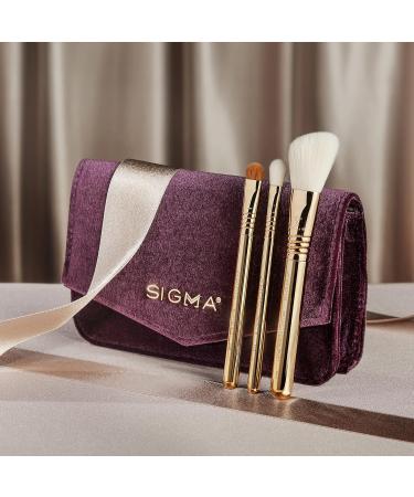 Sigma Beauty Elite Essential Trio Brush - Premium Gold Makeup Brushes for Flawless Application | International Shipping Available - Buy Online on GoSupps.com