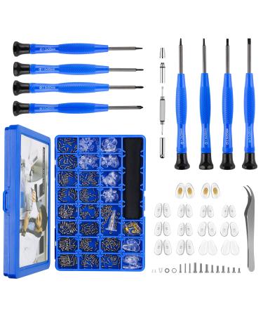 Upgrade Version Magnetic Eye Glass Repairing Kit Eyeglass Repair Tool Kit with Compact Screw Box Include Nose Pads Precision Screwdriver Set Screws Tweezer for Eyeglass Sunglass Spectacles Watch - Buy Online on GoSupps.com