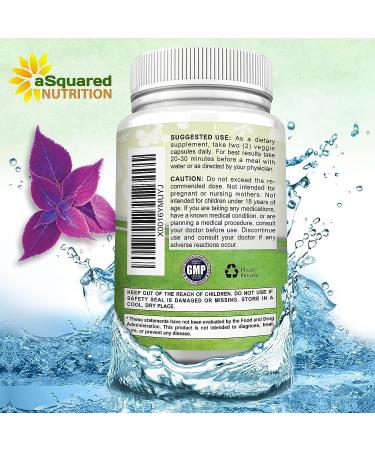 Forskolin 500mg Max Strength - 180 Capsules | 100% Pure Weight Loss Fuel | Coleus Forskohlii Root Supplement for Belly Fat Burner | Slim Trim Diet Pills for 2X Slimming Results - Buy Online on GoSupps.com