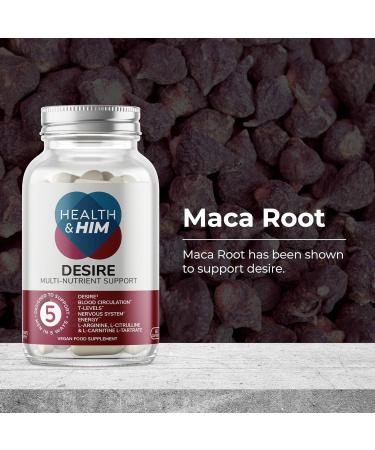 Health and Him Desire Supplements for Men - 60 Capsules - Buy Online on GoSupps.com