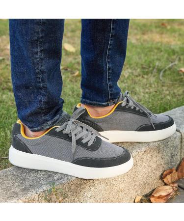 OrthoComfoot Men's Plantar Fasciitis & Achilles Tendonitis Shoes - Arch Support Fashion Sneaker for Heel & Foot Pain Relief - 11 W4 Grey - Buy Online on GoSupps.com