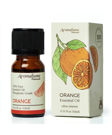 AROMAFUME Orange Essential Oil - 100% Natural Therapeutic Grade Essential Oils - Pure Uplifting Aromatherapy Oil for Home Diffusers and Natural Cleaner Use - Gifts for Her - 10ml