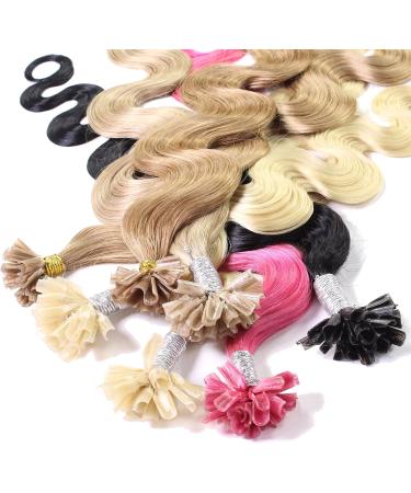 Hair2Heart Real Hair Extensions - Wavy Bondings 100 Strands 0.5g 50cm - Light Blonde #60 - Buy Online on GoSupps.com