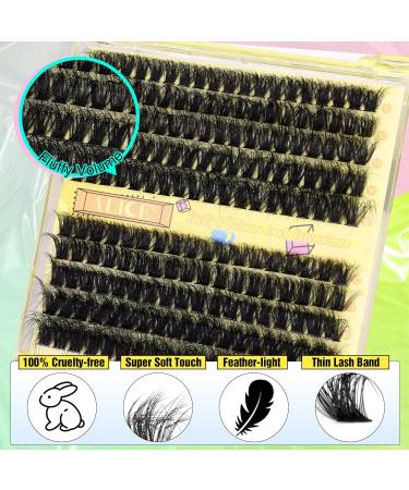ALICE Fluffy Eyelash Extension Kit 3D Volume Lash Clusters Kit Individual Lashes DIY Eyelash Extension Kit with Eyelash Clusters Lash Bond and Remover Tweezers(10-18mm 80D+100D 0.05D D Curl) B - Fluffy 80D+100D Kit - Buy Online on GoSupps.com