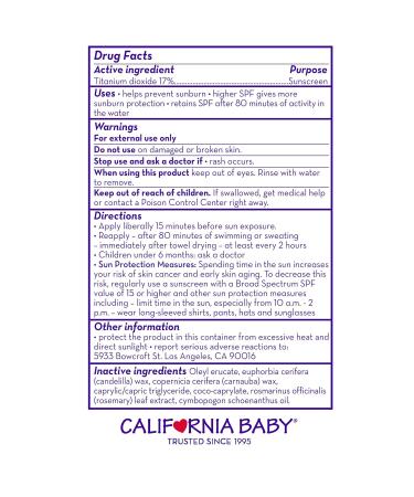 California Baby SPF 30+ Sunscreen Stick 2 Pack - Fragrance-Free, Broad Spectrum Protection for Babies, Kids, and Adults - Buy Online on GoSupps.com
