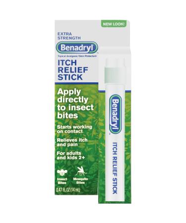Benadryl Extra Strength Itch Relief Stick, 6 Count 0.47 Fl Oz (Pack of 6) Relief Stick