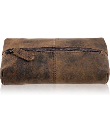 KomalC Leather Zip-Lock Cosmetic Makeup Pouch Bag Pen Pencil Case - SALE | Shop Now! - Buy Online on GoSupps.com
