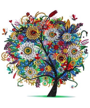 AILLOVCOL 5D Diamond Painting Kits for Adults 5D Diamond Art Kits for Adults Kids Beginner Special Shape Rhinestone Diamond Painting for Gift Home Wall Art Decor 11.8x11.8inch (Tree-2)