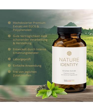 Green Tea Extract Capsules 2250mg - 339mg EGCG & 1120mg Polyphenols - High Bioavailability - Vegan Made in Germany - Boost Metabolism & Antioxidants - Buy Online on GoSupps.com