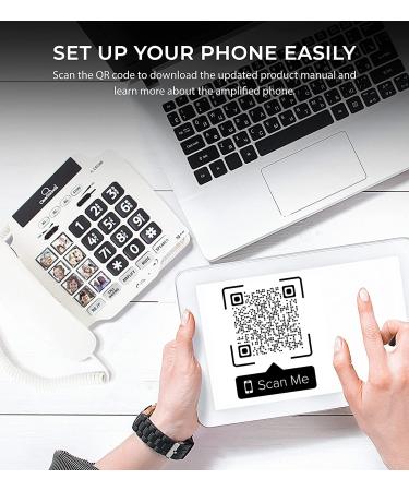 ClearSounds CSC500 Amplified Landline Phone with Speakerphone and Photo Frame Buttons | Up to 30dB Amplification | T-Coil Hearing Aid Compatible - Buy Online on GoSupps.com