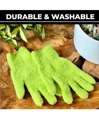 Microfiber Dusting Gloves for Plants | Premium Washable Lint-Free | Perfect for Houseplants with Big Leaf Energy Spray - Buy Online on GoSupps.com