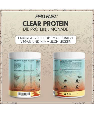 Clear Vegan Protein 1080g Ice Tea Peach - Refreshing 56% Pea Protein Drink | Delicious Vegan Supplement for Energy & Recovery - Buy Online on GoSupps.com