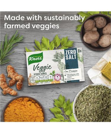 Knorr Vegetable Stock Cubes lactose- and gluten-free for delicious zero-salt vegetable-based and vegetarian meals 8x 9 g - Buy Online on GoSupps.com