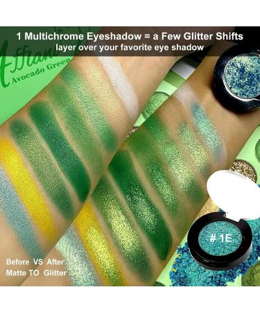 Afflano Shimmery Green Multichrome Eyeshadow - Long-Lasting Glitter for Green Eye Makeup - Buy Online on GoSupps.com