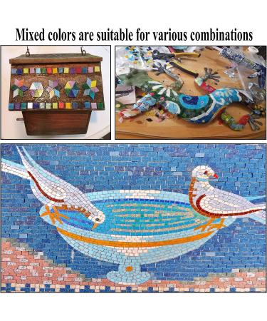Csdtylh 1100 Pcs Stained Glass Mosaic Tiles for Crafts - Bulk Mosaic Supplies for Home Decoration and DIY Projects - Mixed Shapes - Buy Online on GoSupps.com