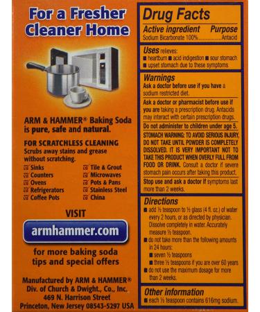 Arm & Hammer Pure Baking Soda 8oz (3 Pack) - Multi-Purpose Cleaning & Deodorizing Agent - Buy Online on GoSupps.com