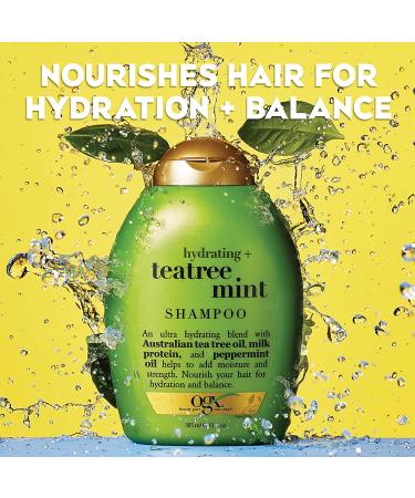OGX Tea Tree Mint Shampoo - Nourishing Scalp Treatment with Peppermint Oil - 13 fl oz - Buy Online on GoSupps.com