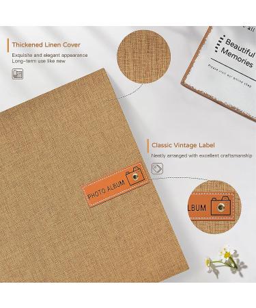 Popotop Large Self-Adhesive Photo Album 13x12.6 - 40 Pages Scrapbook for Family, Baby, Wedding - Dark Khaki - Buy Online on GoSupps.com