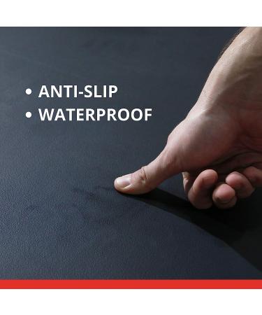 Finer Form Over-Sized Exercise Equipment Floor Mat for Home Gym - Ideal for Weight Benches, Treadmill, Exercise Bikes, Elliptical, Yoga, HIIT, and Cardio - Works on Floor and Carpet - Buy Online on GoSupps.com