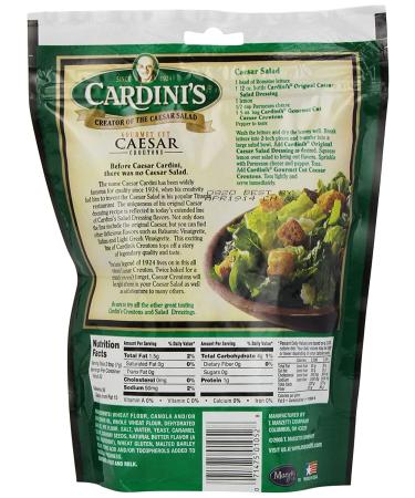 Cardini's Caesar Gourmet Croutons 5 oz - Premium Crunchy Caesar Salad Toppings - Buy Online on GoSupps.com