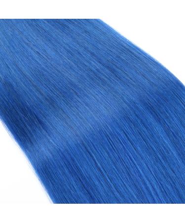 Keratin Bonding Blue Hair Extensions - 40cm 25 Strands 100% Remy Real Hair U-Tip - High Quality by Novon Hair - Buy Online on GoSupps.com