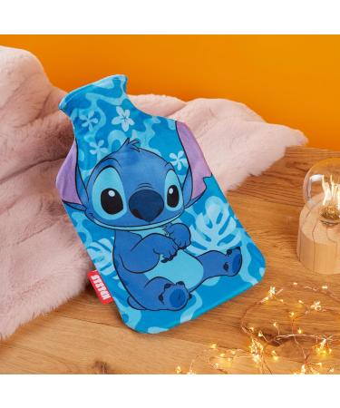 Disney Stitch Hot Water Bottle with Fleece Cover - 1.7 or 2 Litre Capacity Rubber Hot Water Bag - Cosy Gifts for Women in Blue - Buy Online on GoSupps.com
