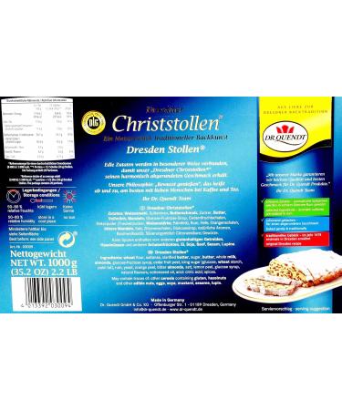Buy Authentic Real Dresden Christstollen - Traditional German Christmas Cake | Free International Shipping - Buy Online on GoSupps.com