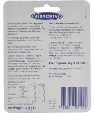 Hermesetas Mini Sweeteners 800 Tablets - Buy Online on GoSupps.com