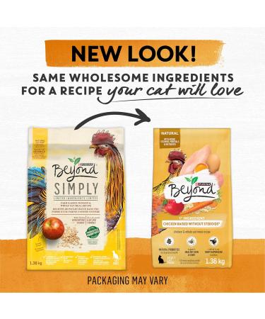 Beyond Simply Natural Dry Cat Food Farm-Raised Chicken & Whole Oat Meal - 2.72 kg Bag 2.72 kg (Pack of 1) - Buy Online on GoSupps.com