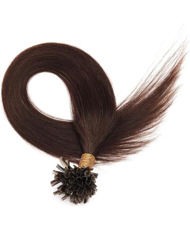 24" Pre Bonded Human Hair Extensions 100 Strands #4 Medium Brown (50g) - Buy Online on GoSupps.com