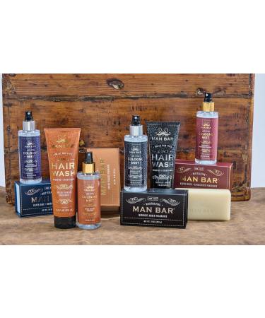 San Francisco Soap Company MAN BAR Cologne Mist Silver Sage and Bergamot - Long Lasting - Created with the Man in Mind - 6 fl oz - Buy Online on GoSupps.com