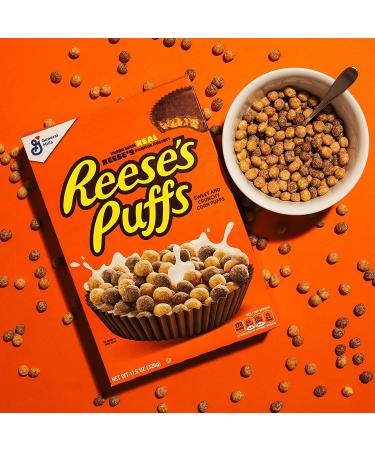 Reese's Puffs Chocolatey Peanut Butter Cereal 29 oz - Whole Grain Corn Kids Breakfast Cereal - Buy Online on GoSupps.com