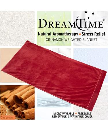 DreamTime Luxury Weighted Blanket - Plush Lap Quilt with Cinnamon Clove Aromatherapy - Buy Online on GoSupps.com