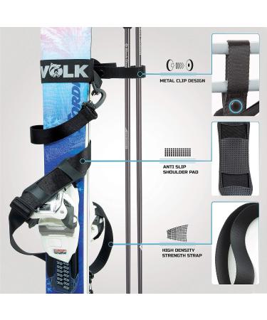 Volk Ski Strap and Pole Carrier - 2 Sets per Pack | Easy Ski Gear Transportation | Adjustable and Comfortable Accessory - Buy Online on GoSupps.com