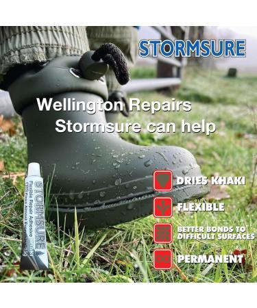 Wellington Boot Repair Kit - Khaki - Industry Wellie glue Sole Repair Heel Repair Boot Repair - Stormsure PU Adhesive Waterproof Permanent Durable Flexible - Buy Online on GoSupps.com