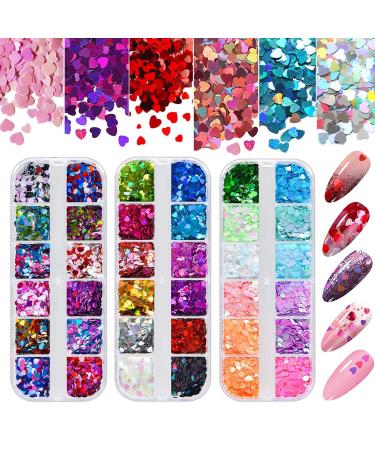 Kalolary 48Pcs Cherry Nail Rhinestones 3D Cherry Charm Red Pink