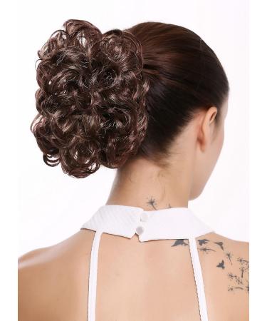 WIG ME UP Q0147-25T33: Short Voluminous Braid Curls Hairpiece Bun with Butterfly Clip | Blonde Brown Mix - International Shipping Available - Buy Online on GoSupps.com