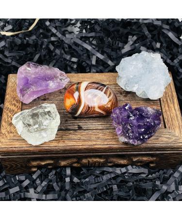 Natural Crystal Rough Natural Quartz Crystal Natural Crystal Five Stone Raw Cluster Ore Standard Collection Home Office Decor