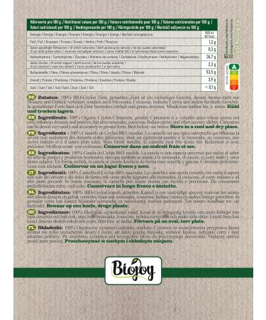 Biojoy Organic Ceylon cinnamon powder (250 g) without additives (Cinnamomum verum L.) - Buy Online on GoSupps.com