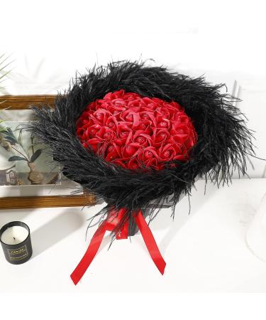 Black Ostrich Feather Boa - 2 Yards, 3-Ply Long Boa for Parties, DIY Projects & Clothing Decoration - Buy Online on GoSupps.com