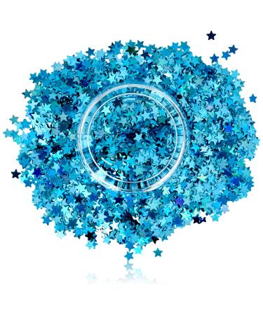 Cosmetic Glitter Stars for use on the face - Blue