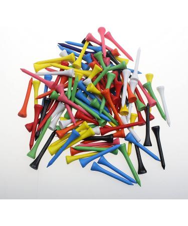 Crestgolf Professional 2 1/8 Deluxe Wood Golf Tees - 100pcs Mixed Color Set - Buy Online on GoSupps.com
