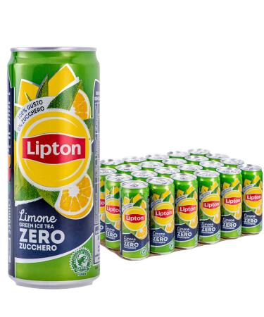 Lipton Lipton Iced tea lime green tea zero sugar and low calories sleek size 24 x 33 cl