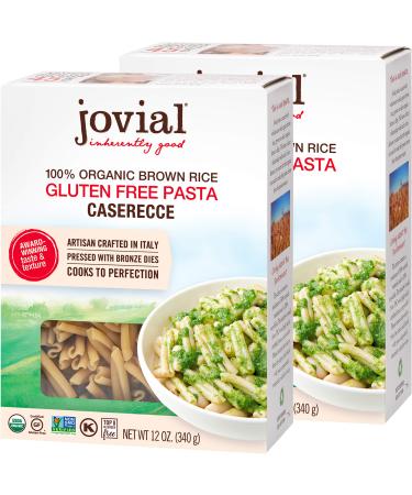 Jovial Caserecce Gluten-Free Pasta | Whole Grain Brown Rice Caserecce Pasta | Non-GMO | Lower Carb | Kosher | USDA Certified Organic | Made in Italy | 12 oz (2 Pack) 12.0 Ounce (Pack of 2) - Buy Online on GoSupps.com