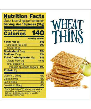 Low Sodium Wheat Thins Crackers - 9.1 oz - Hint of Salt - Whole Grain - Buy Online on GoSupps.com