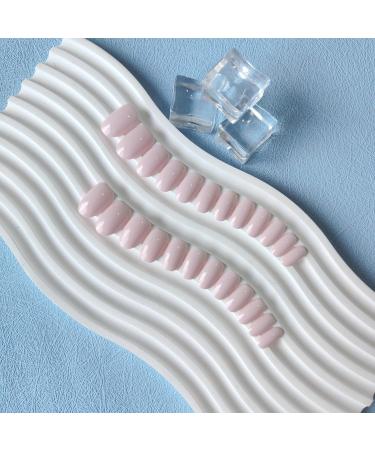 Buy Dusty Pink Press on Nails - Short Oval Acrylic Fake Nails for Women - Reusable & Glossy - 24 Pcs Medium Almond Soft Gel False Nails - Buy Online on GoSupps.com
